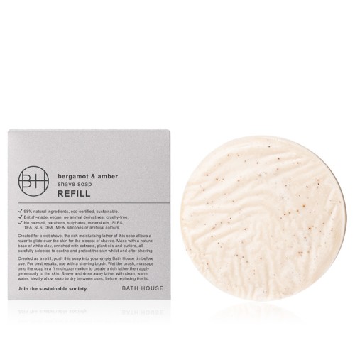 Bath House Skūšanās ziepes Bergamot & Amber 175g